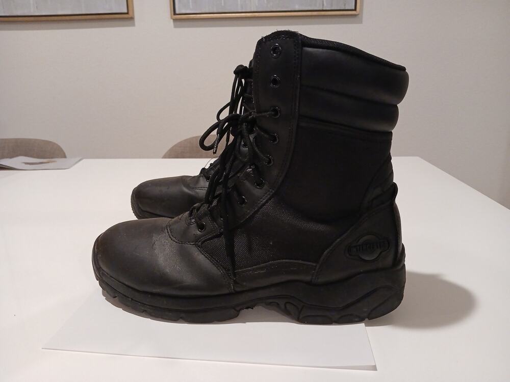 Interceptor Tactical Work Boots Size 8 Black Heavy Duty IM312F002